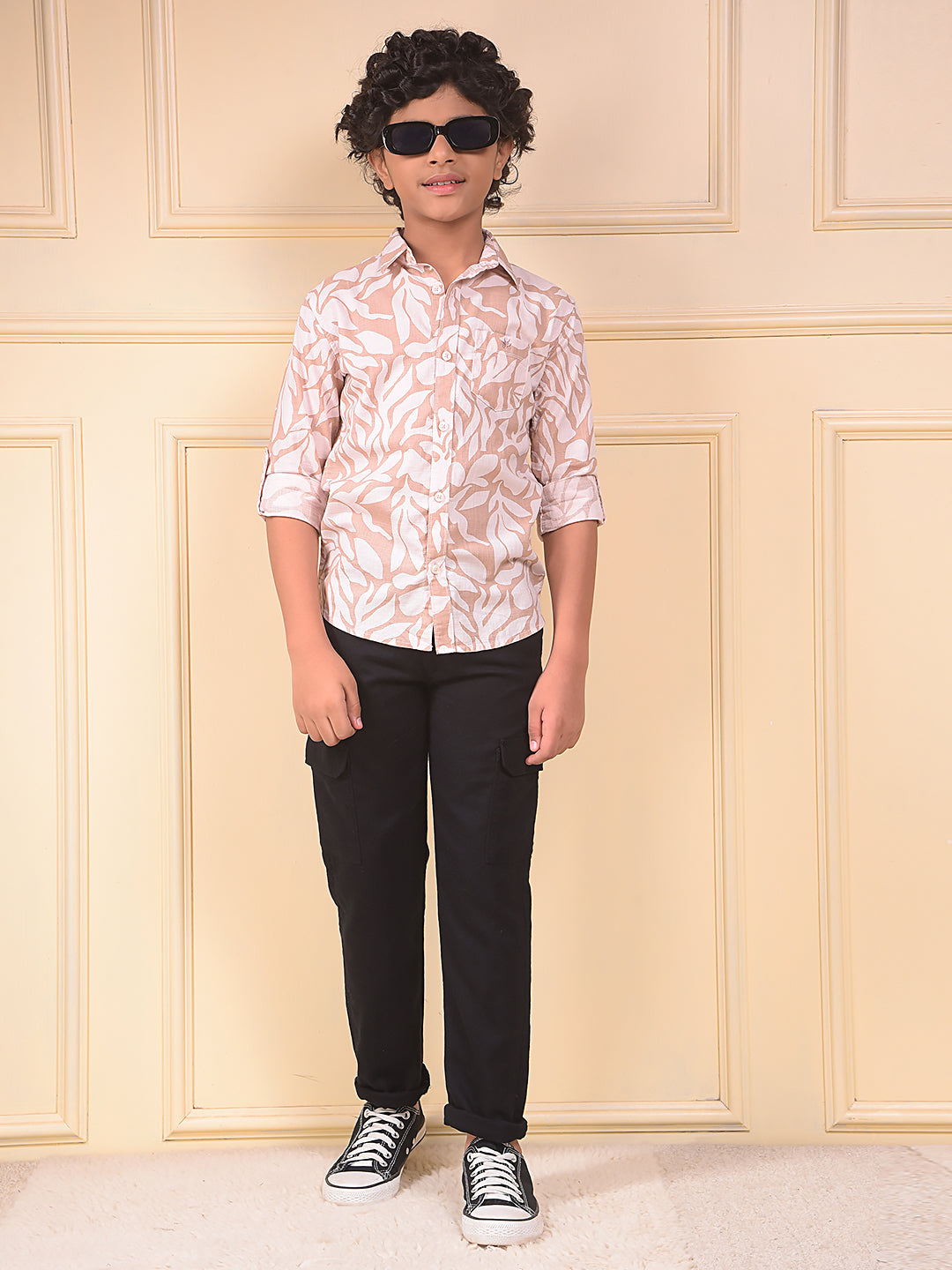 Pink Printed 100% Cotton Shirt