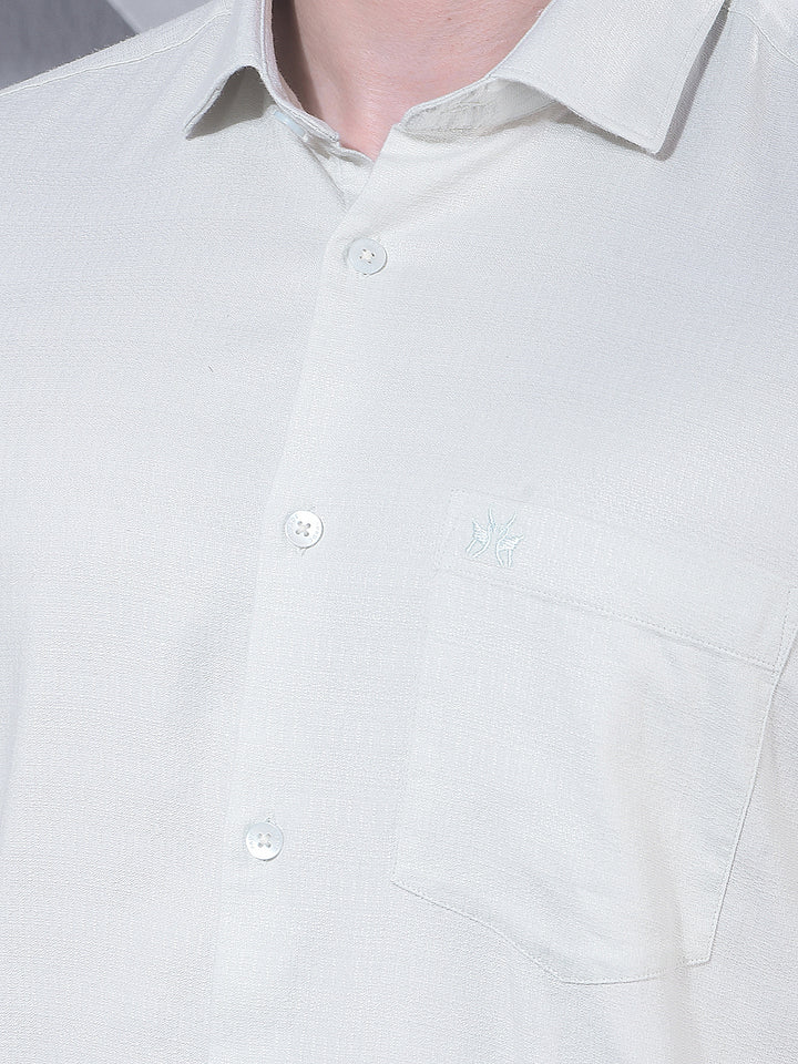 Textured Green Jacquard Shirt