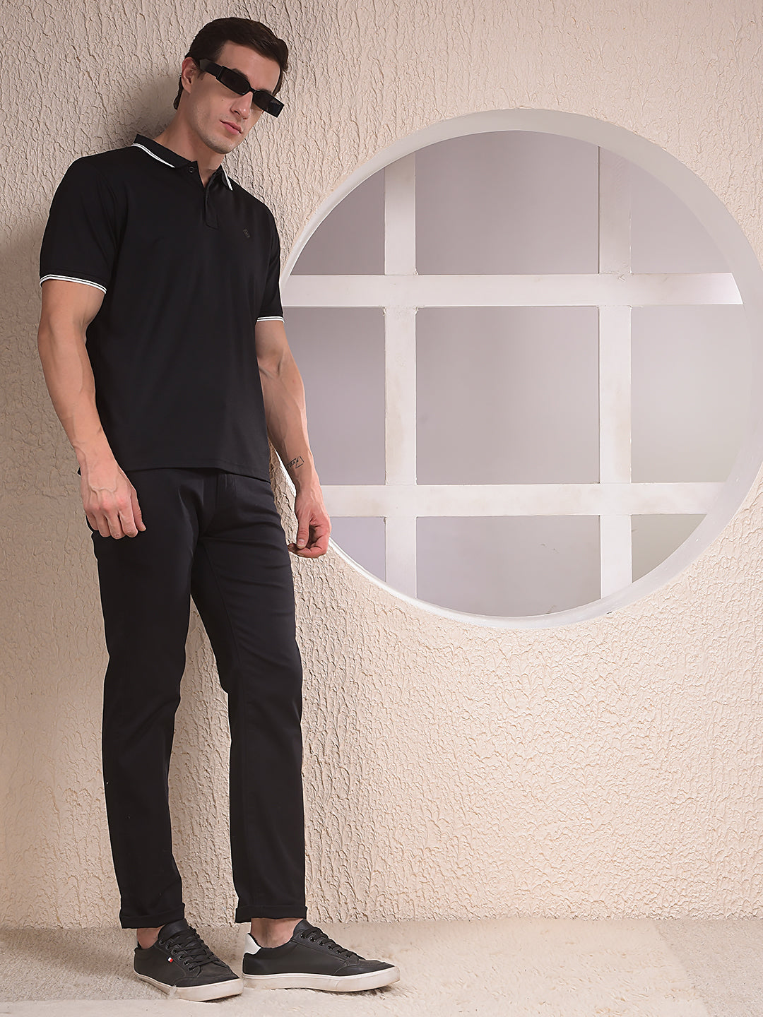 Spunky Black Straight Trousers