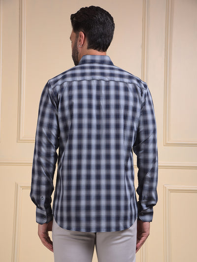 Chic Blue Checked Shirt