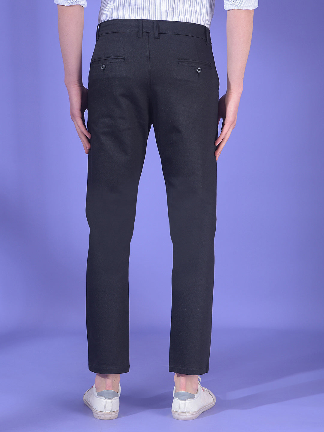 Black Jacquard Trousers