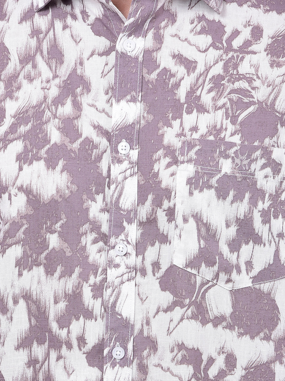 Purple Floral Print Shirt