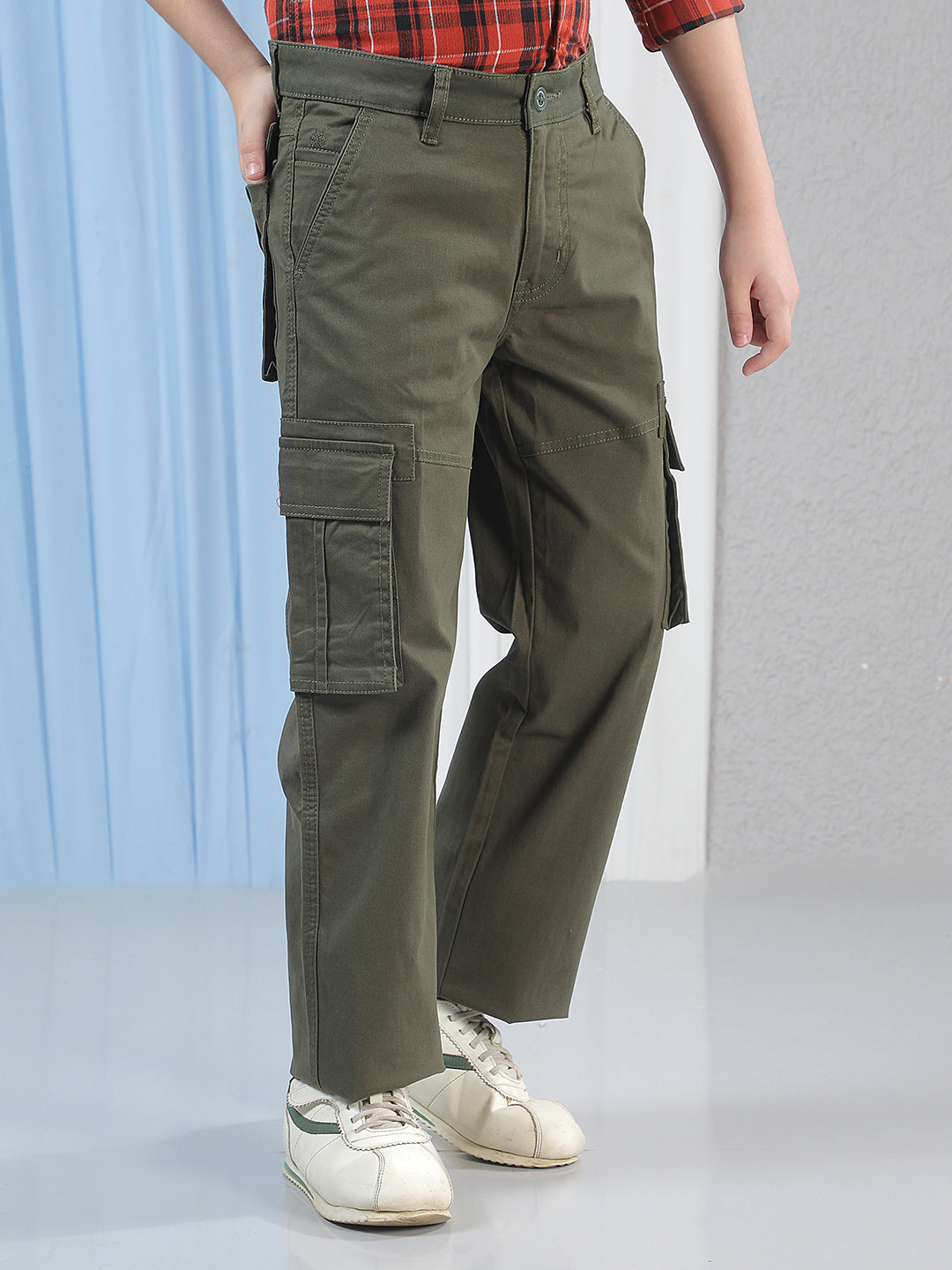 Minimalist Earth Olive Cargo Trousers