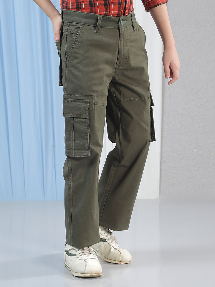 Minimalist Earth Olive Cargo Trousers