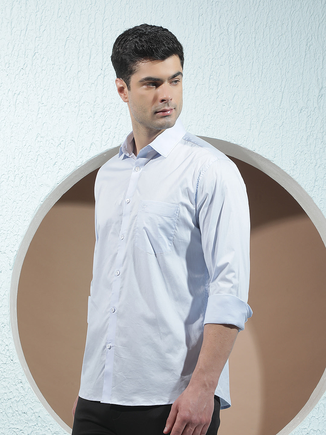 Contemporary Ocean Blue Shirt