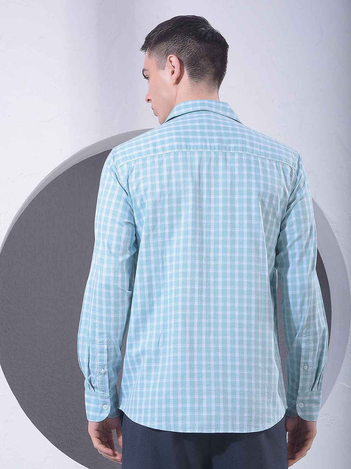Green Checked 100% Cotton Shirt