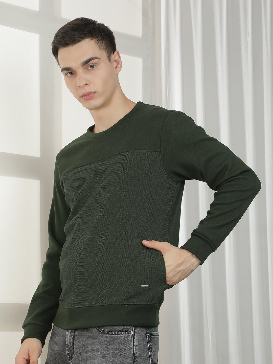 Contemporary Forest Green Sweatshirt