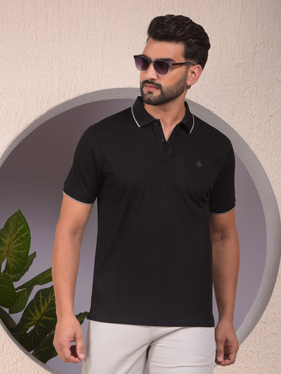 Swanky Black Polo Neck T-Shirt