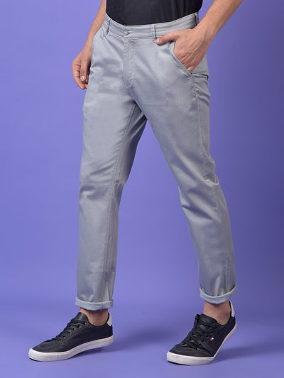 Grey Printed Trousers