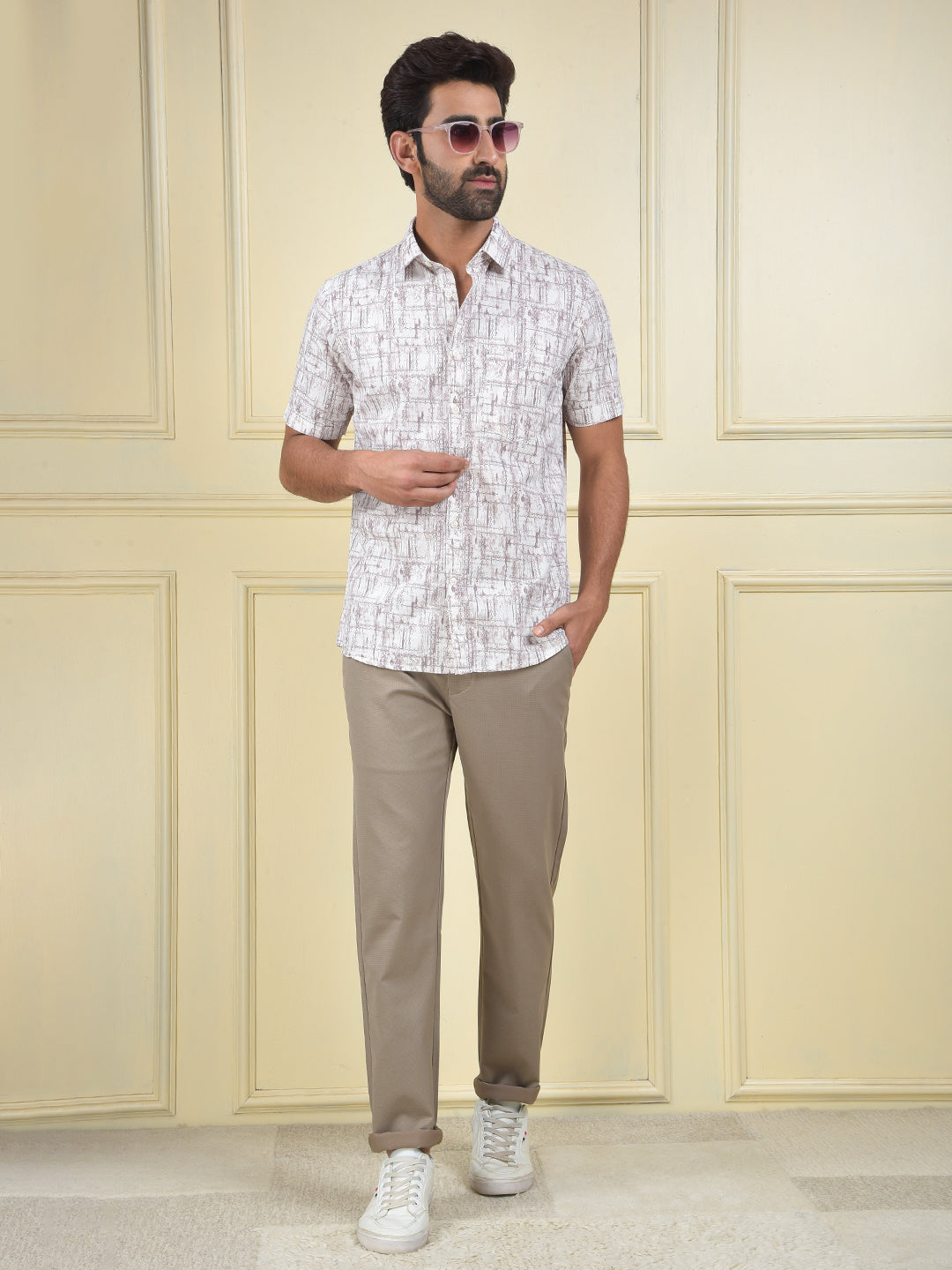 Pure Comfort Purple Printed Shirt
