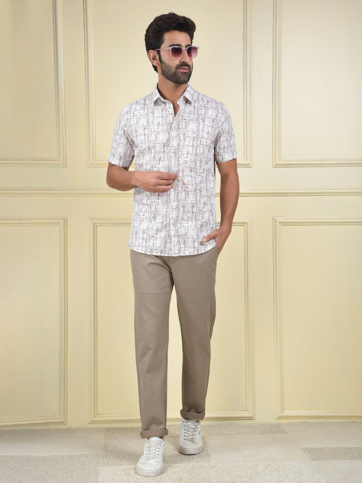 Pure Comfort Purple Printed Shirt