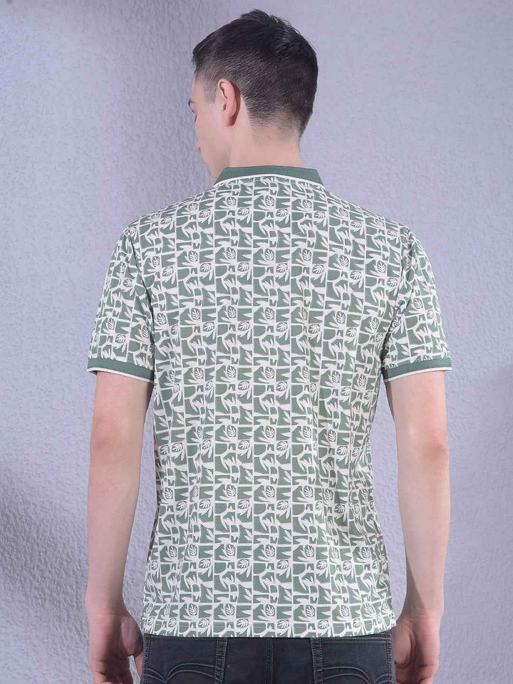 Green Floral Print T-Shirt