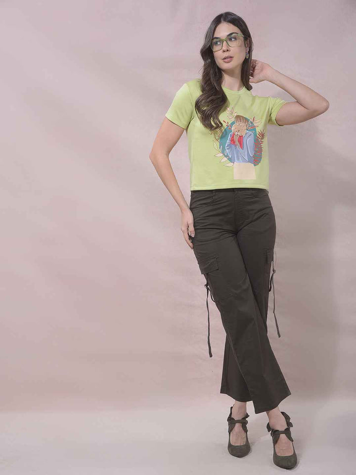 ZestLime Portrait Embellished T-Shirt