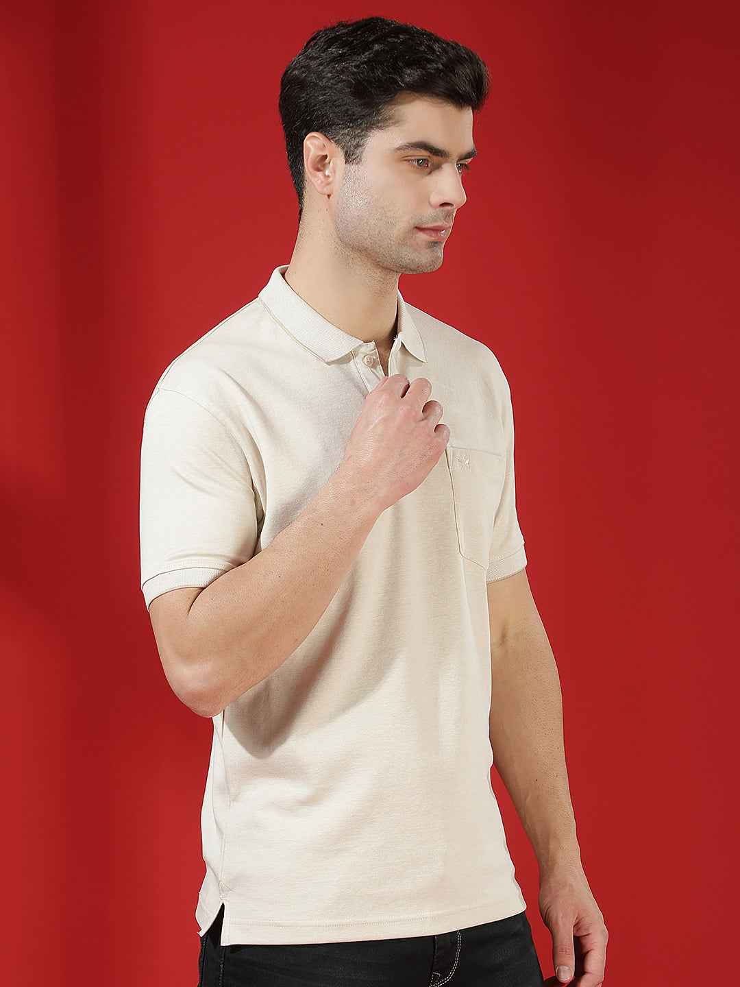 Beige Classic Polo T-Shirt