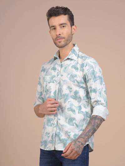Green Printed Shirt