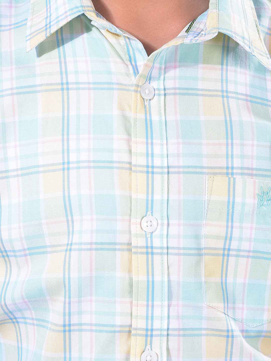 Green Checked 100% Cotton Shirt