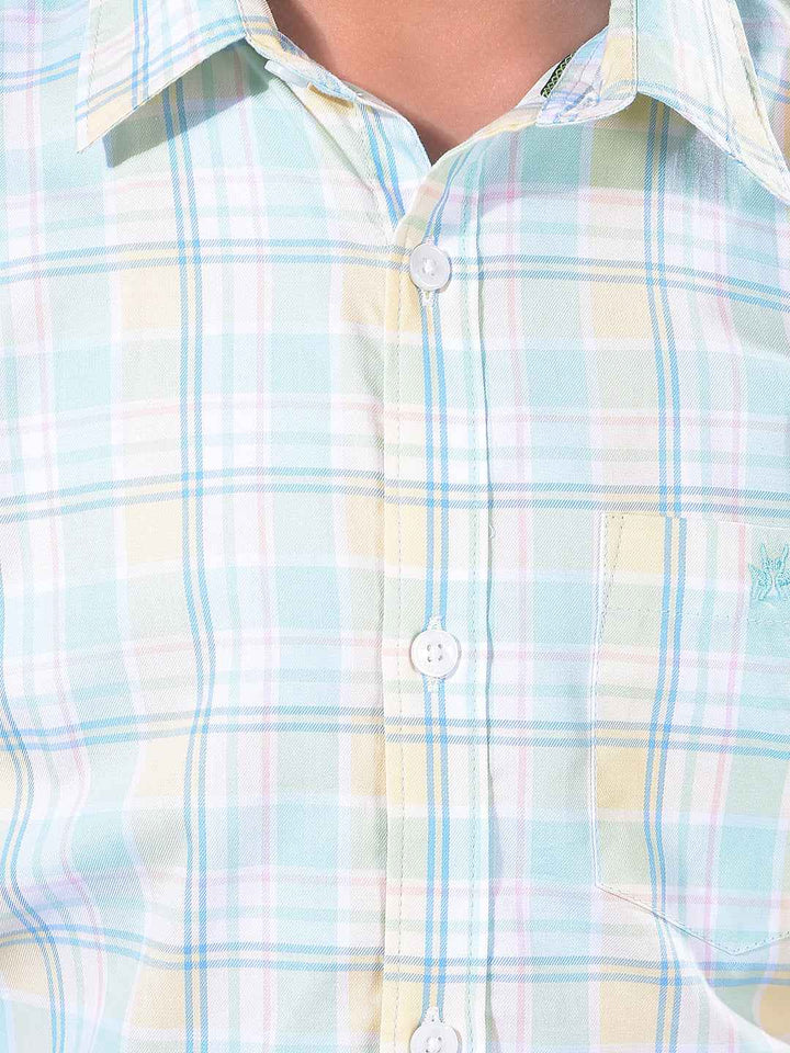 Green Checked 100% Cotton Shirt