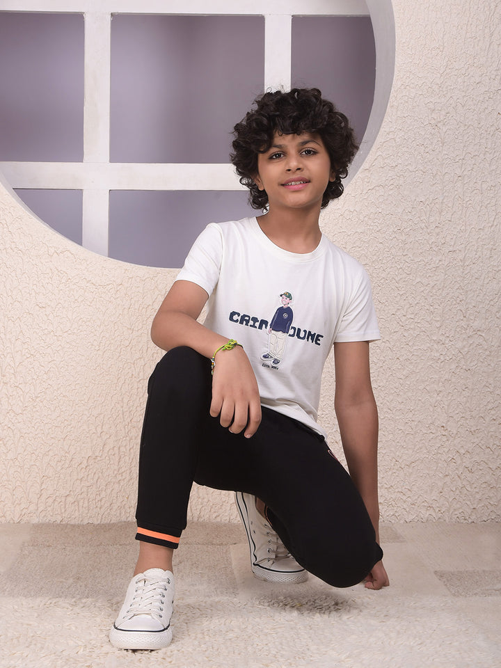 White Graphic Print T-Shirt