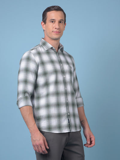 Green Checked 100% Cotton Shirt