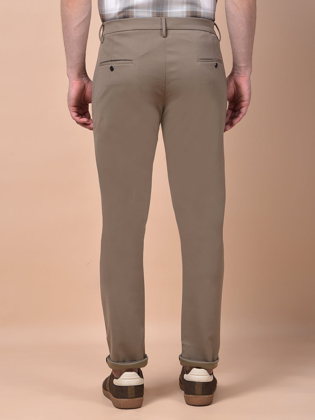 Elevated Khaki Knitted Trousers