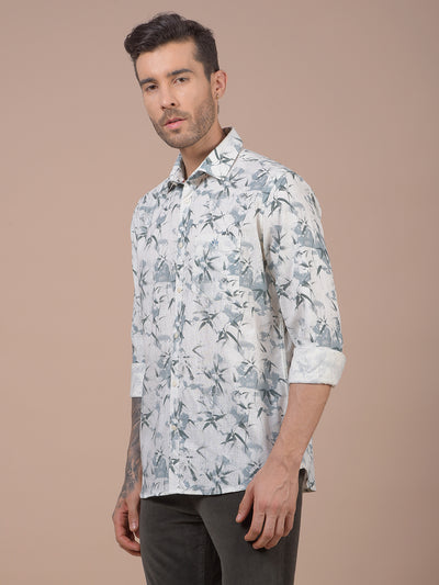 Blue Floral Print Shirt
