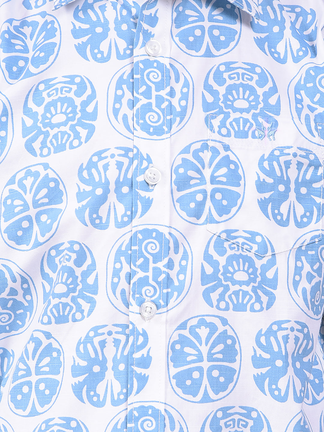 Stylish Blue Printed Shirt