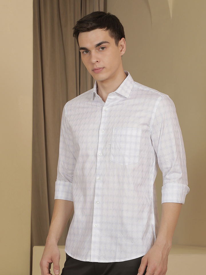 Blue Checked 100% Cotton Shirt