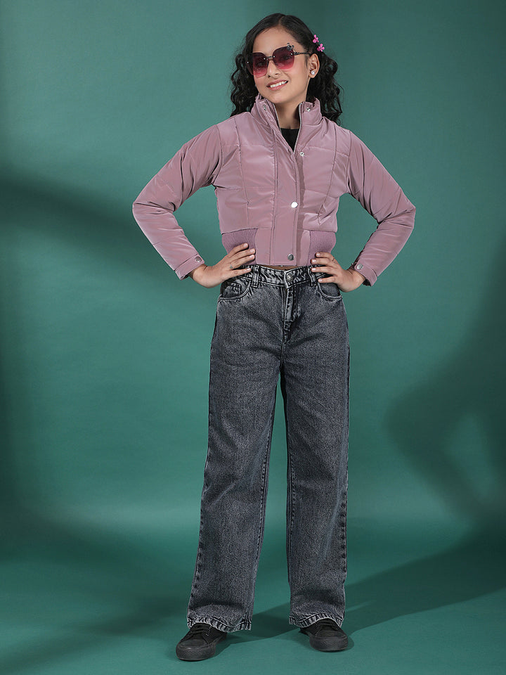 Mauve Skyline Puffer Jacket