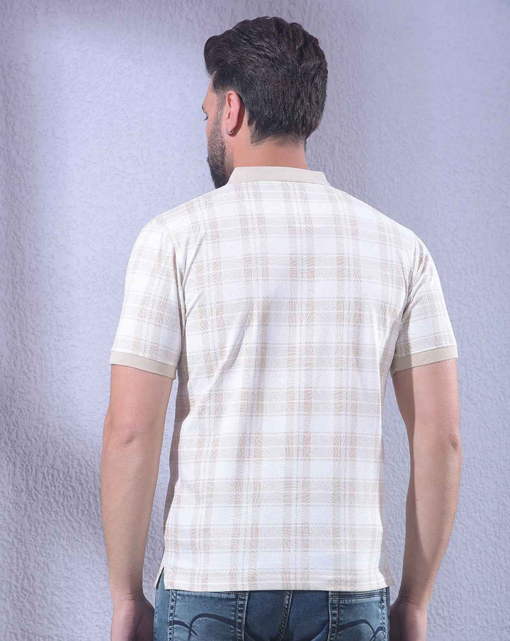 Beige Floral Print T-Shirt