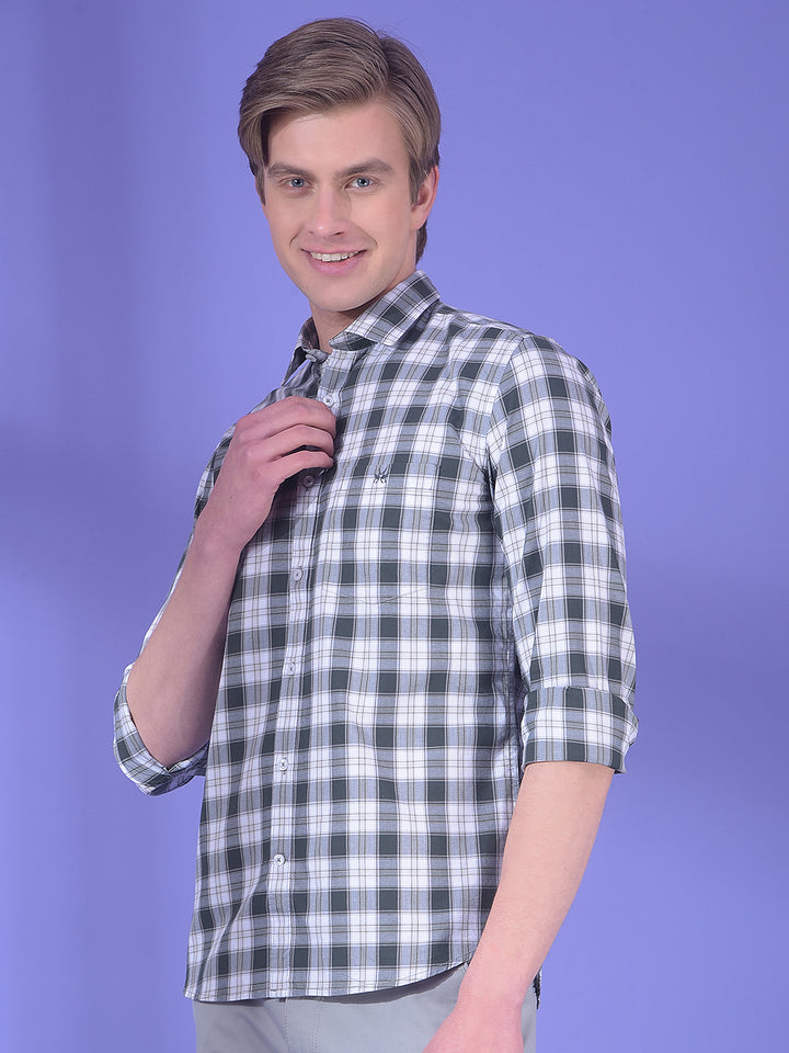 Verve Slate Checked 100% Cotton Shirt