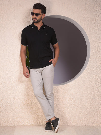 Swanky Black Polo Neck T-Shirt
