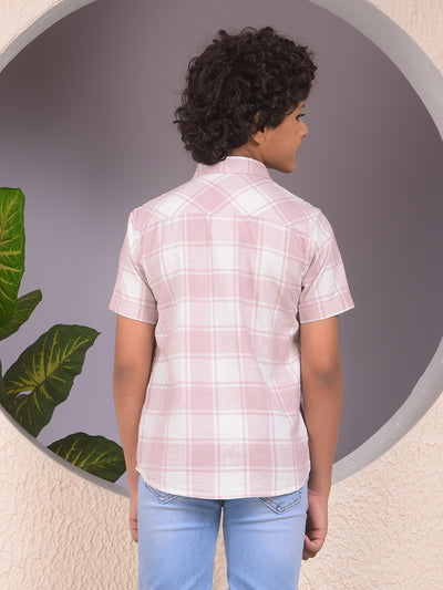 Purple Checked 100% Cotton Shirt
