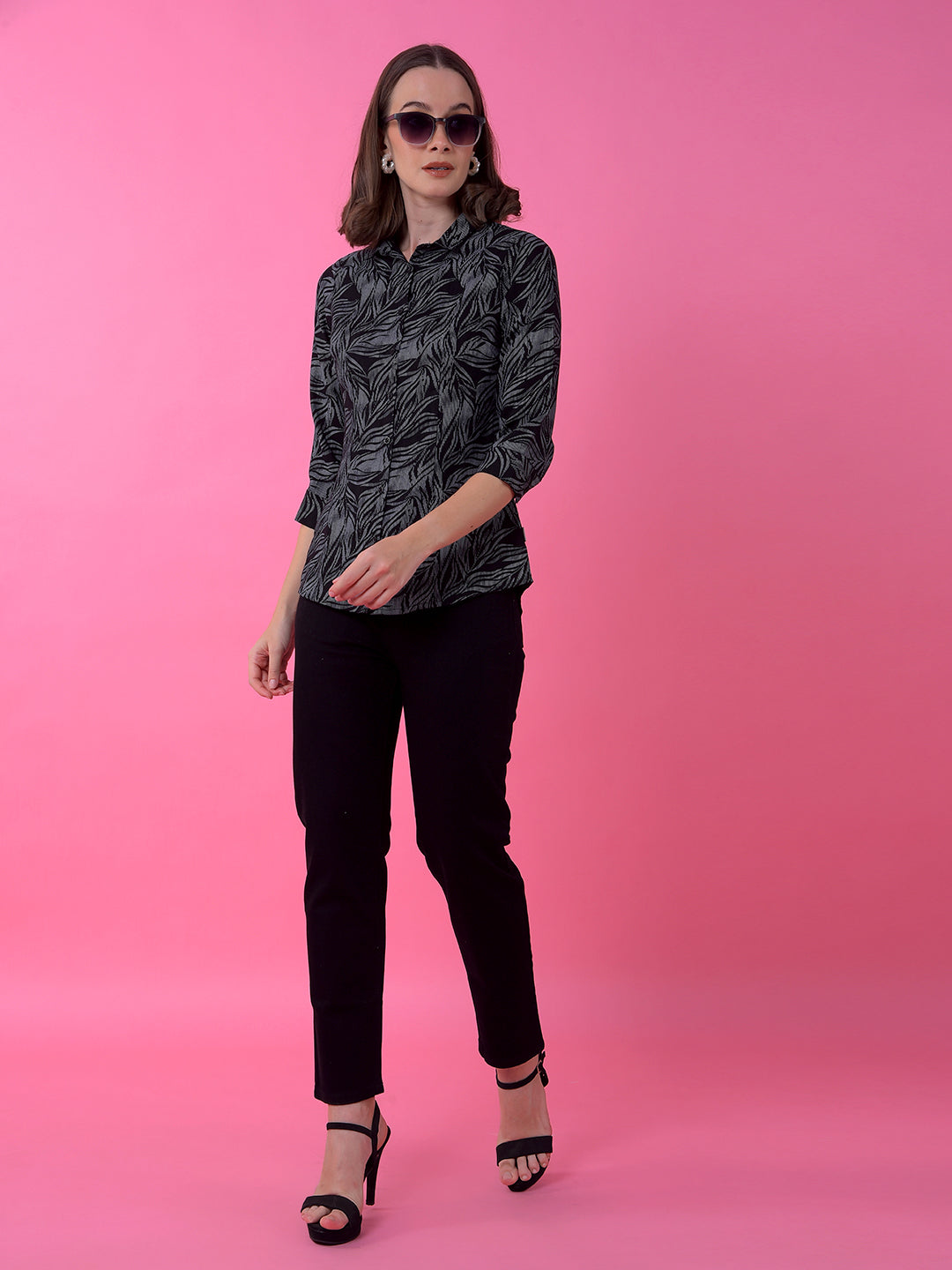 Black Printed Shirt