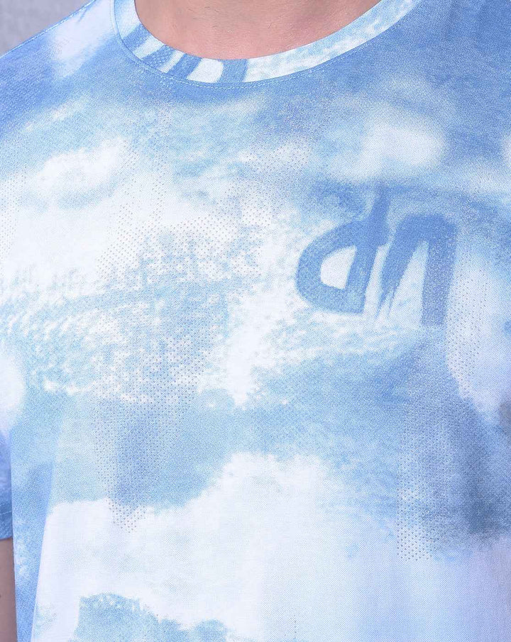 Blue Printed T-Shirt