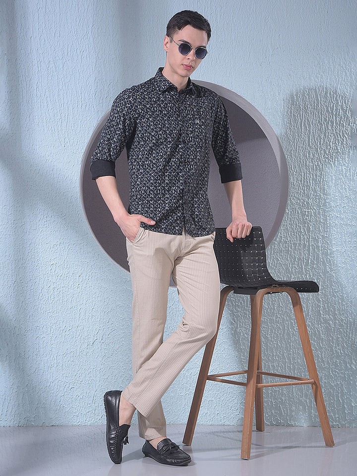 Urban Black Printed Shirt