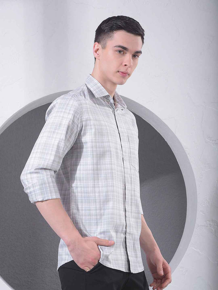 Green Checked 100% Cotton Shirt