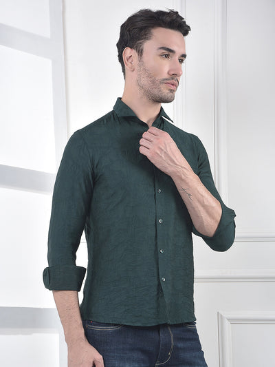 Emerald Tone Jacquard Shirt
