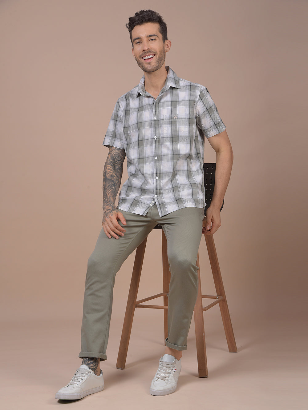 Green Printed Trousers