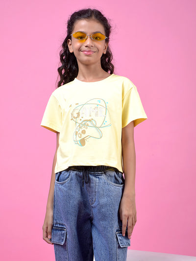 Yellow Graphic Print T-Shirt