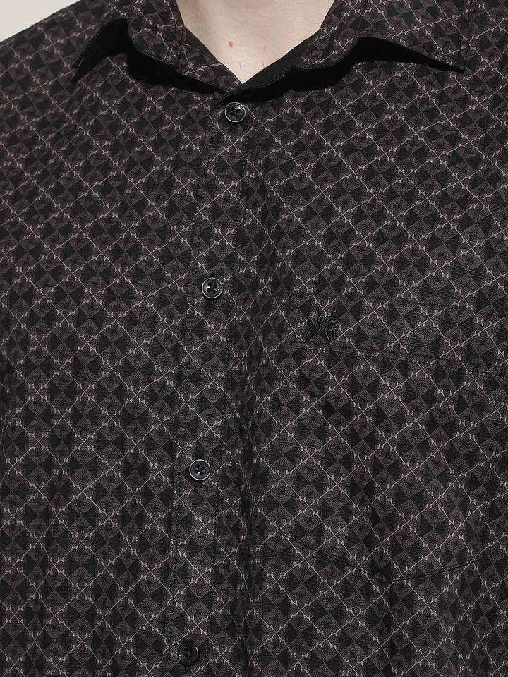 Espresso Brown Printed Shirt