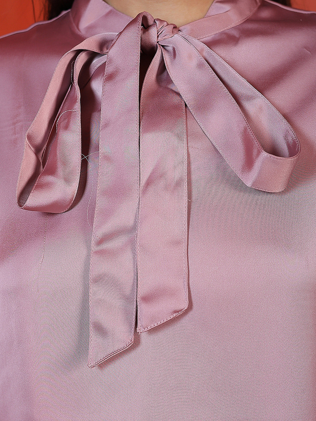 Pink Bow Neck Top