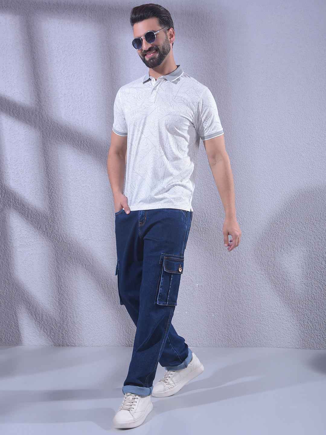 White Floral Print T-Shirt