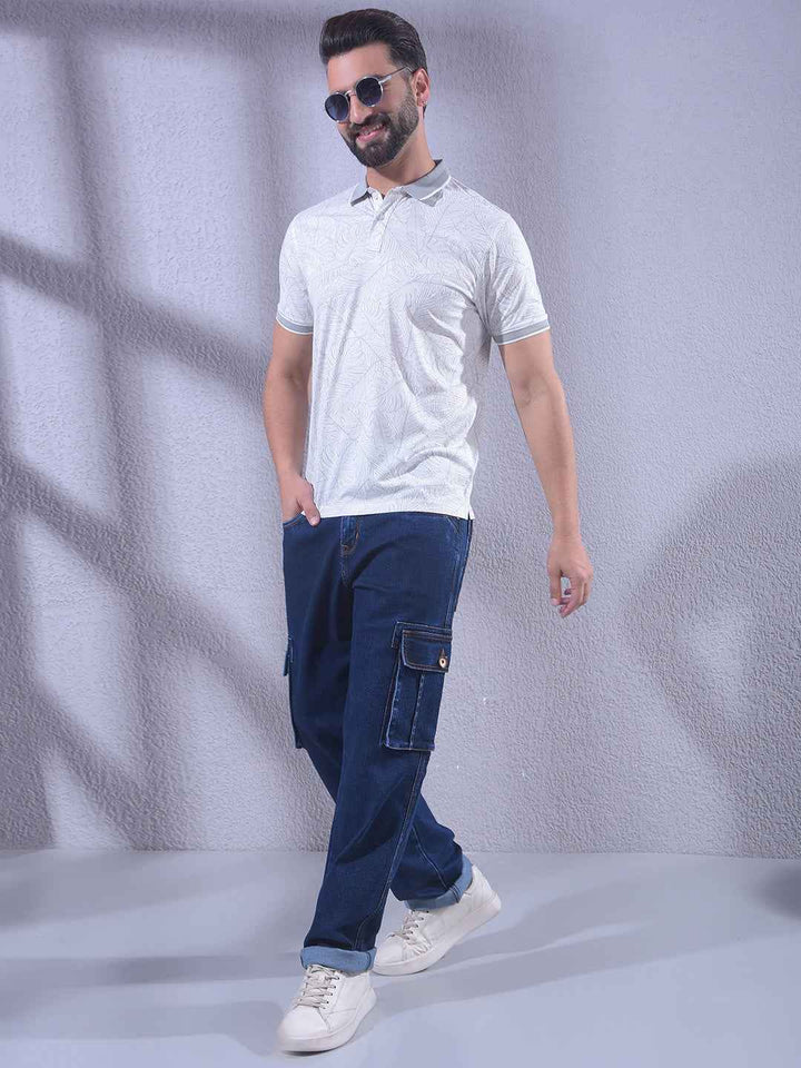 White Floral Print T-Shirt