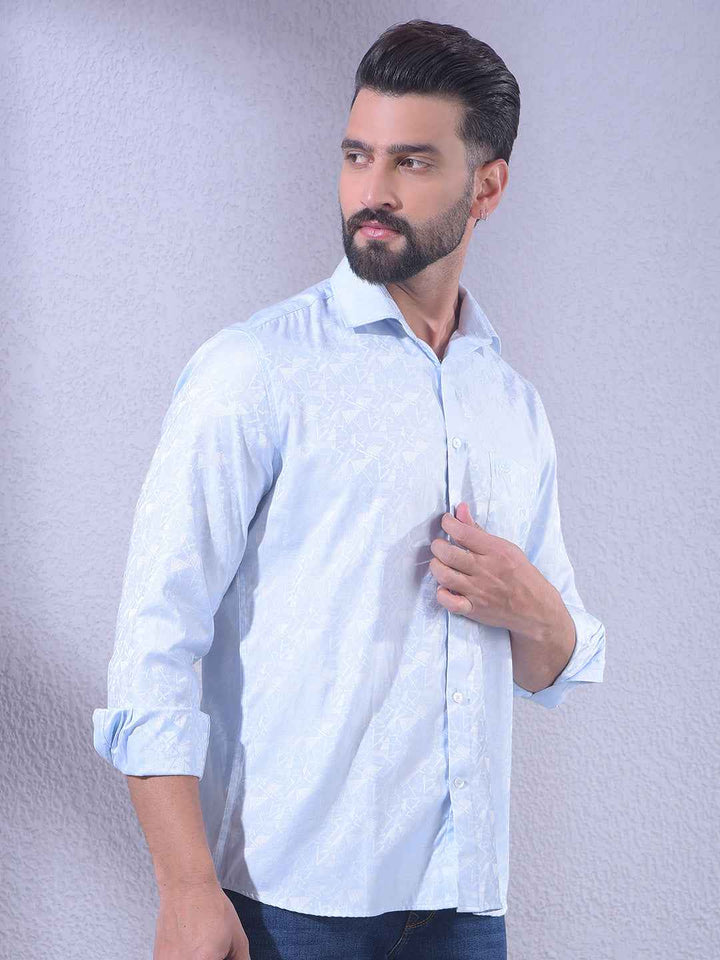Blue Printed Shirt