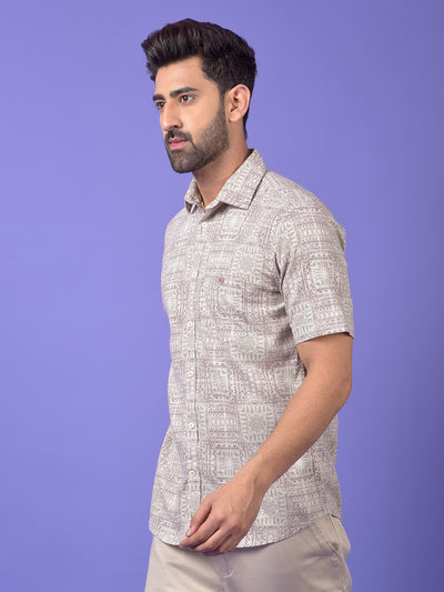 Olive Printed Shirt