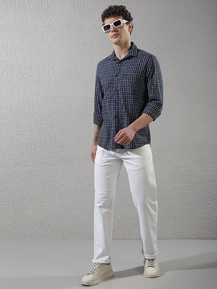 White Cotton Straight Jeans