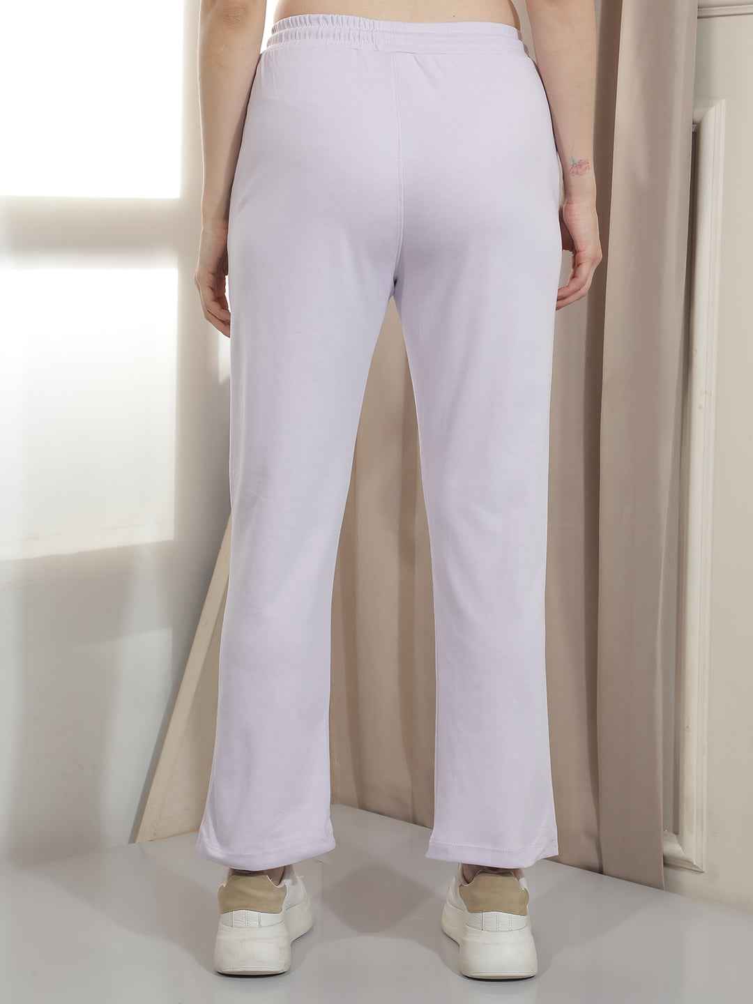 Purple Graphic Print Trackpants