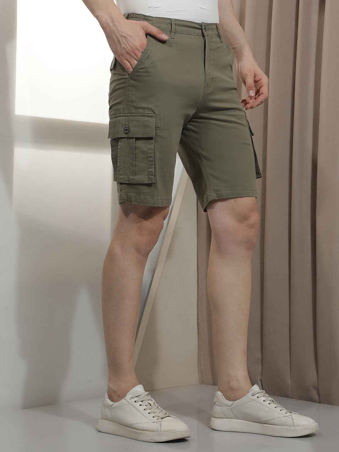 Rugged Olive Utility Cargo Shorts
