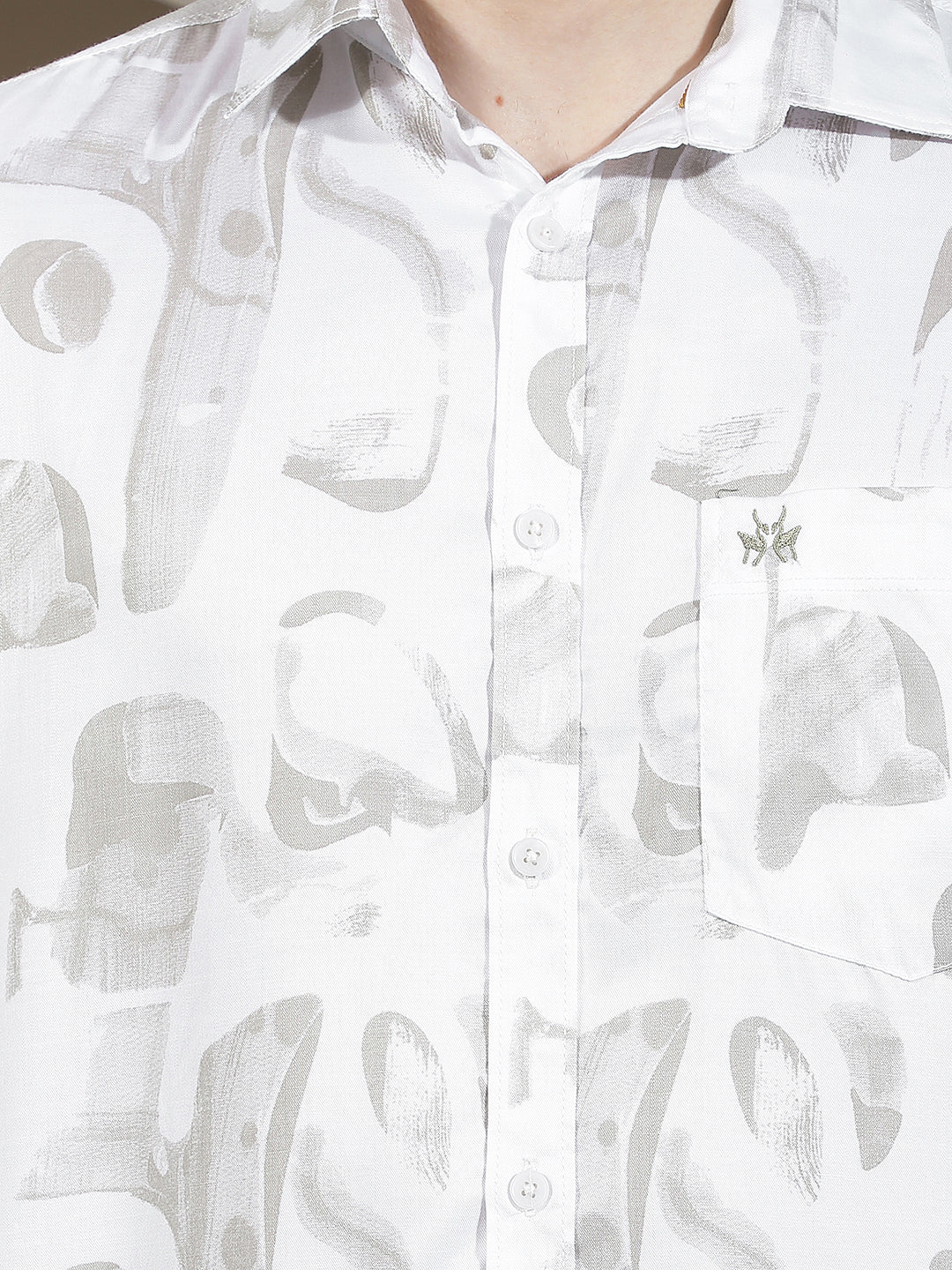 Abstract Olive Printed Shirt