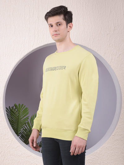 Green Typographic Print Sweatshirt